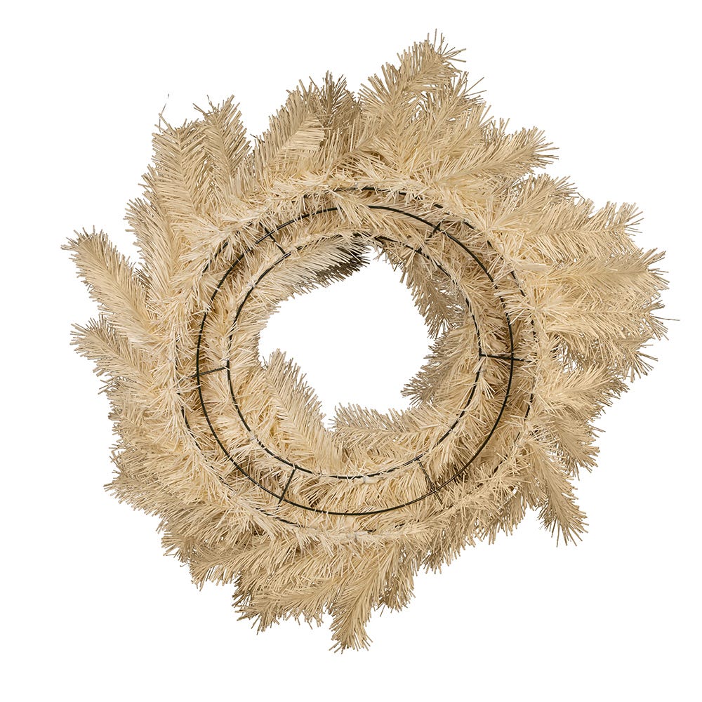 Kurt Adler 30-Inch Unlit Cream Wreath